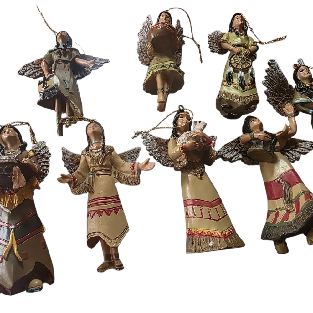Native American Angel Ornaments Set - Multicolor